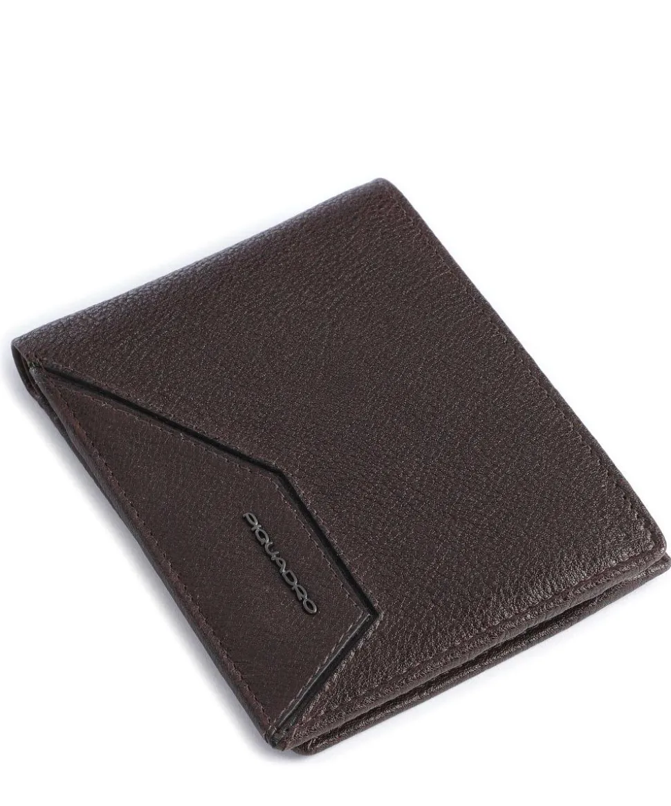 Rhino RFID Geldbörse genarbtes Rindsleder dunkelbraun