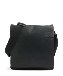 Richmond Schultertasche Leder schwarz