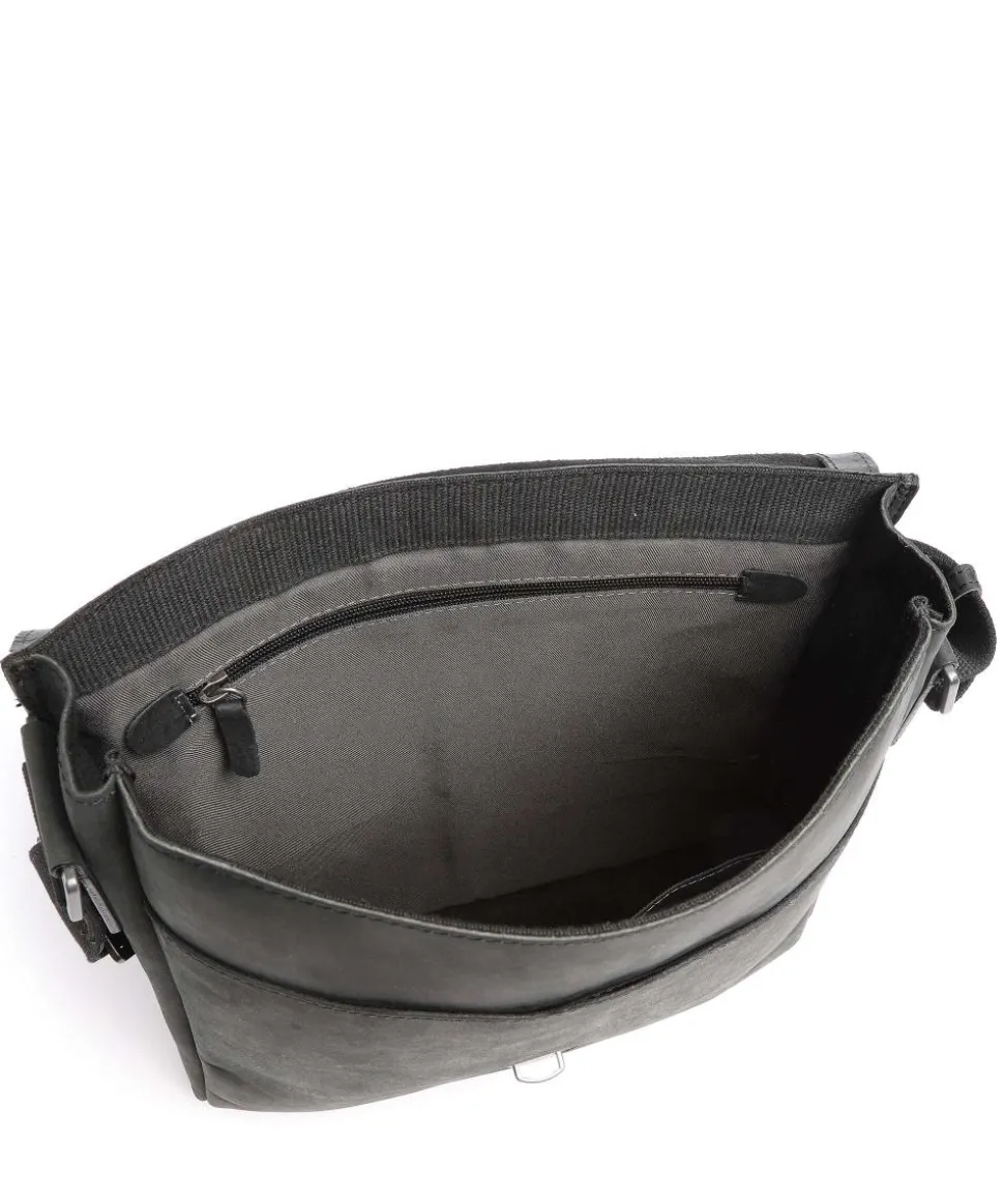 Richmond Schultertasche Leder schwarz