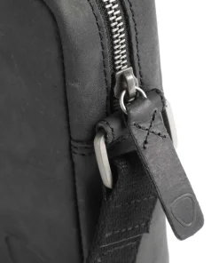 Richmond Umhängetasche fein genarbtes Rindsleder schwarz