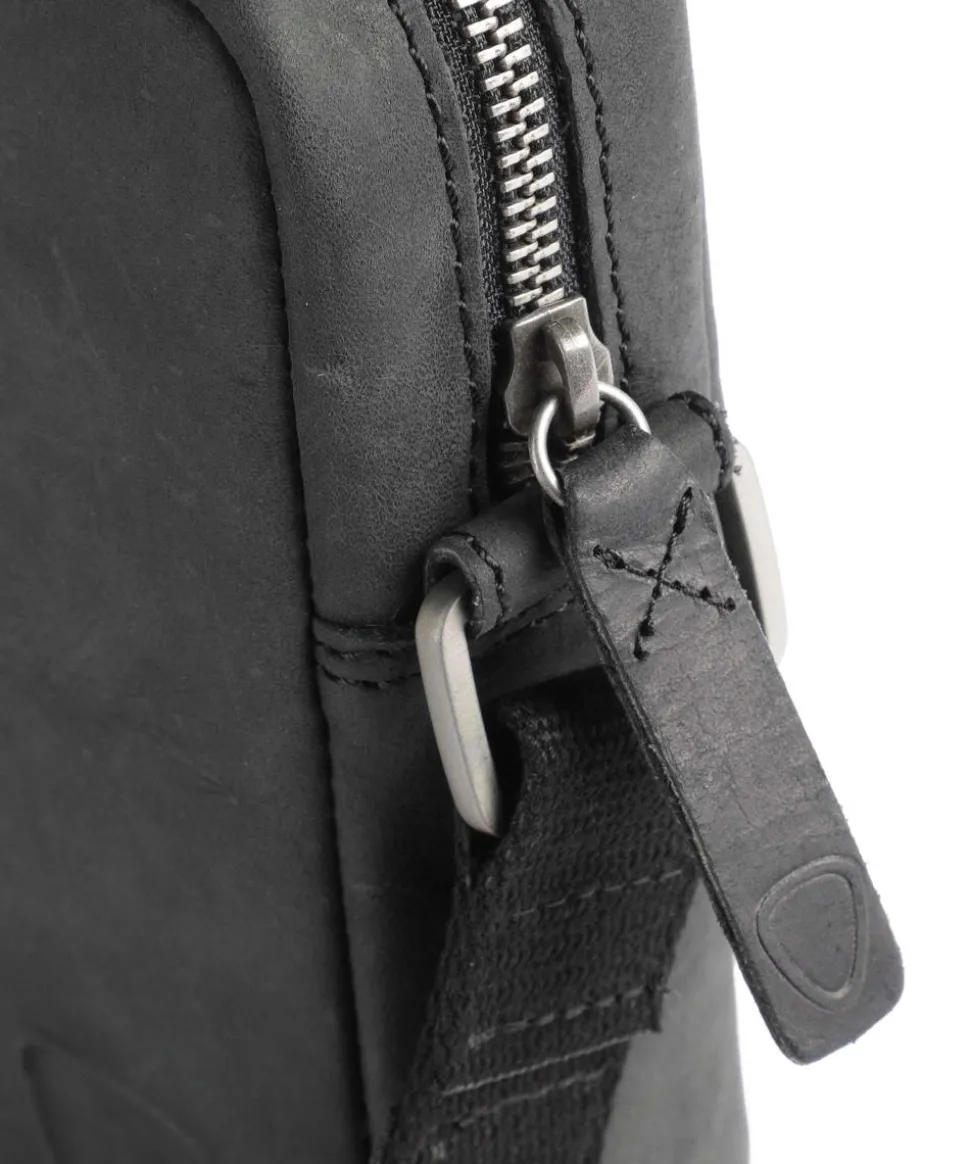 Richmond Umhängetasche fein genarbtes Rindsleder schwarz