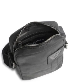 Richmond Umhängetasche fein genarbtes Rindsleder schwarz