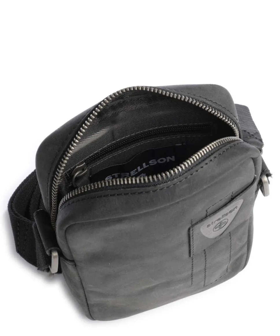 Richmond Umhängetasche fein genarbtes Rindsleder schwarz