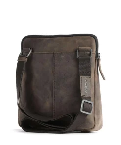 Richmond Umhängetasche genarbtes Leder dunkelbraun