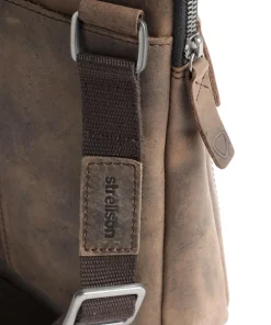 Richmond Umhängetasche genarbtes Leder dunkelbraun