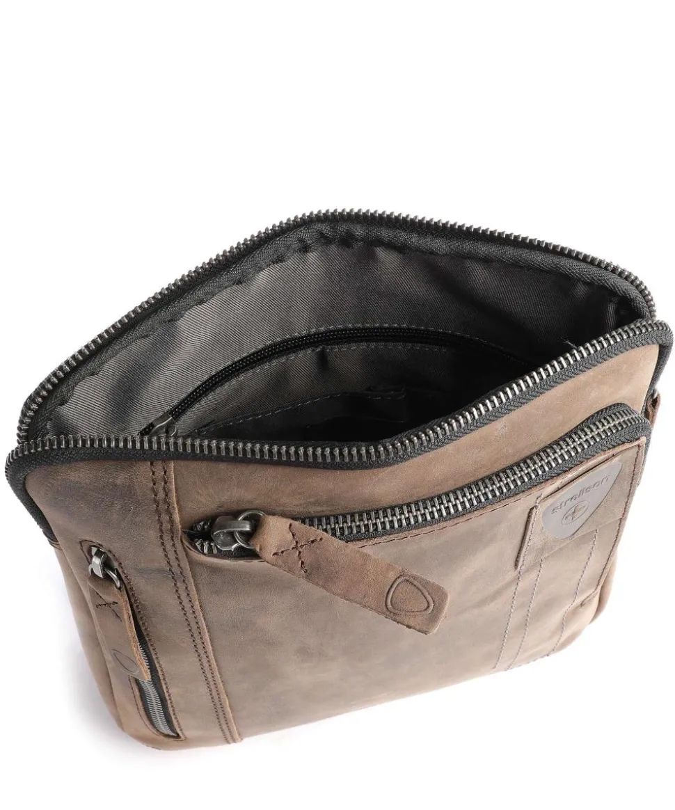 Richmond Umhängetasche genarbtes Leder dunkelbraun