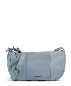 Ride Easy Schultertasche genarbtes Leder hellblau