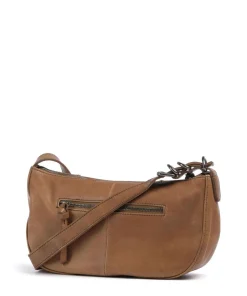 Ride Easy Schultertasche genarbtes Leder karamellbraun