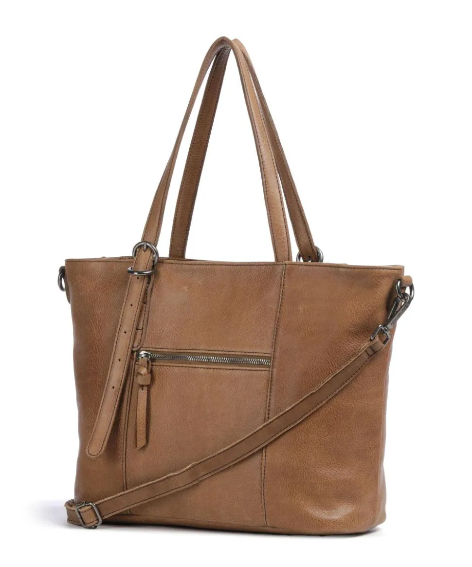 Ride Easy Shopper genarbtes Leder karamellbraun