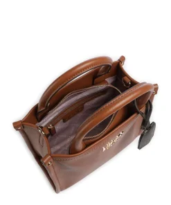 Ridhi S Handtasche Lederimitat braun