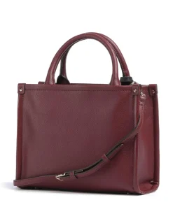 Ridhi S Handtasche Lederimitat dunkelrot