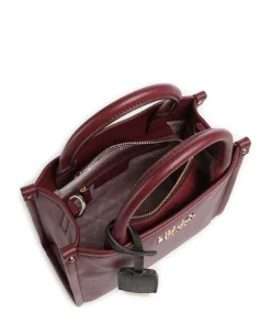 Ridhi S Handtasche Lederimitat dunkelrot