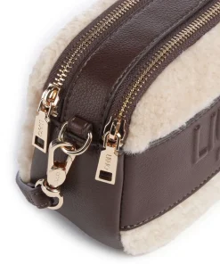Ridhi S Umhängetasche Lederimitat, Kunstfell dunkelbraun