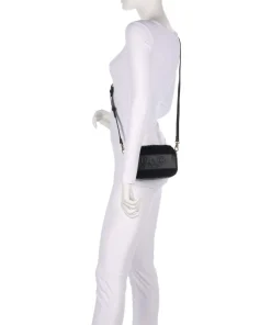 Ridhi S Umhängetasche Lederimitat, Kunstfell schwarz