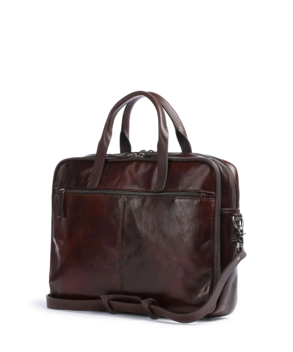Rien RFID Aktentasche 15″ fein genarbtes Rindsleder cognac