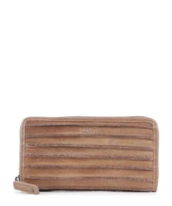 Riffel Big Total Geldbörse genarbtes Rindsleder karamellbraun