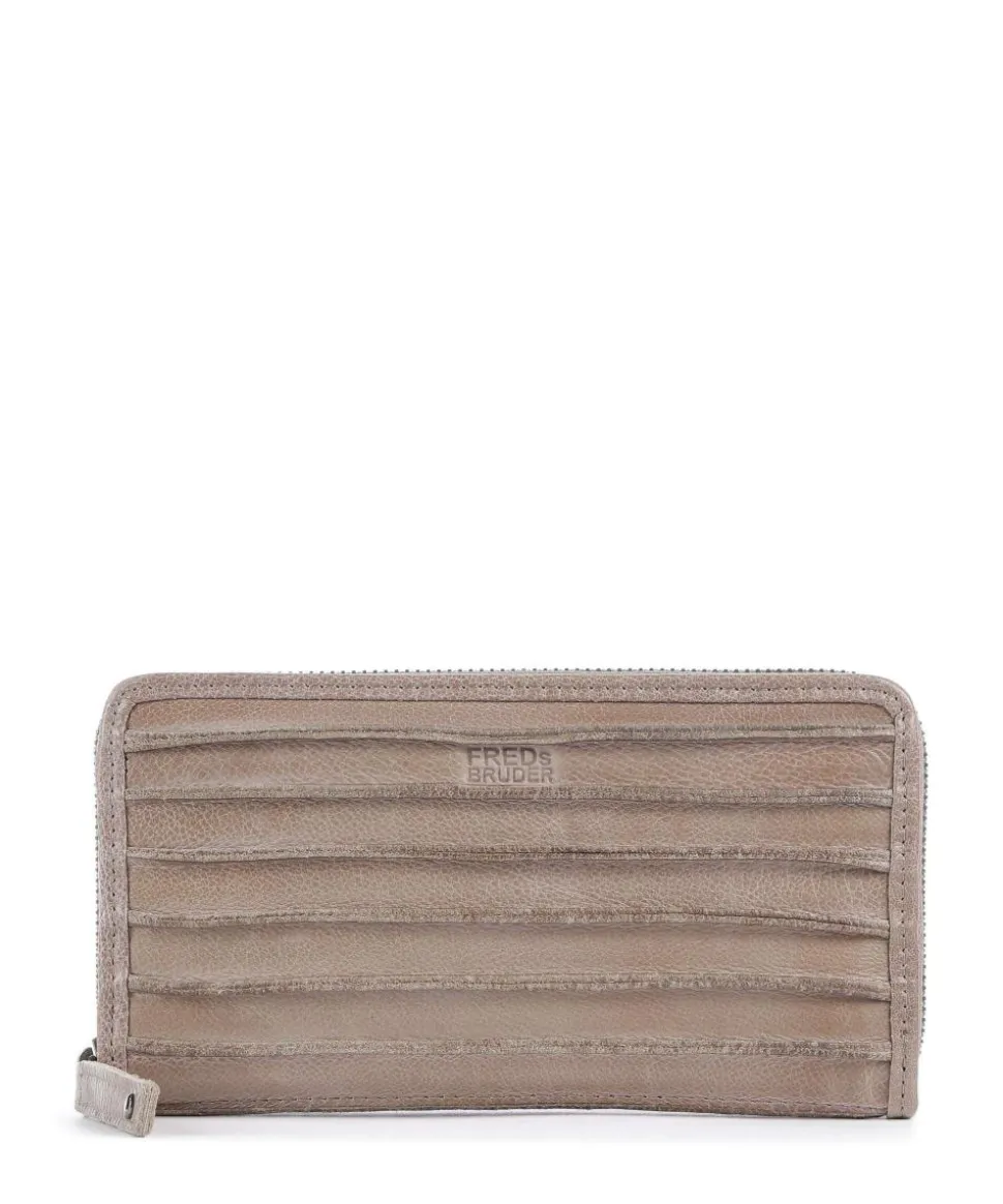 Riffel Big Total Geldbörse genarbtes Rindsleder beige