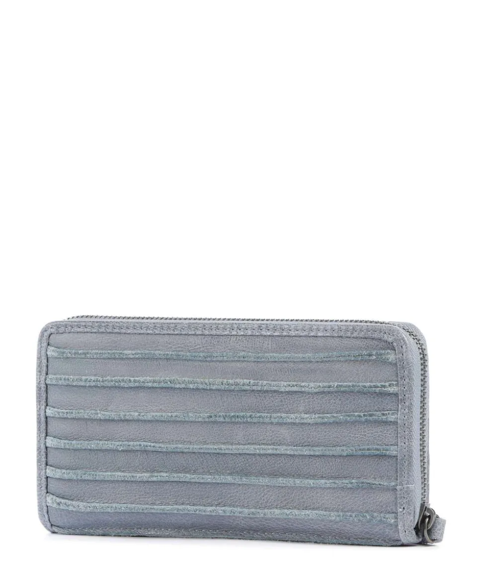 Riffel Big Total Geldbörse genarbtes Rindsleder blaugrau