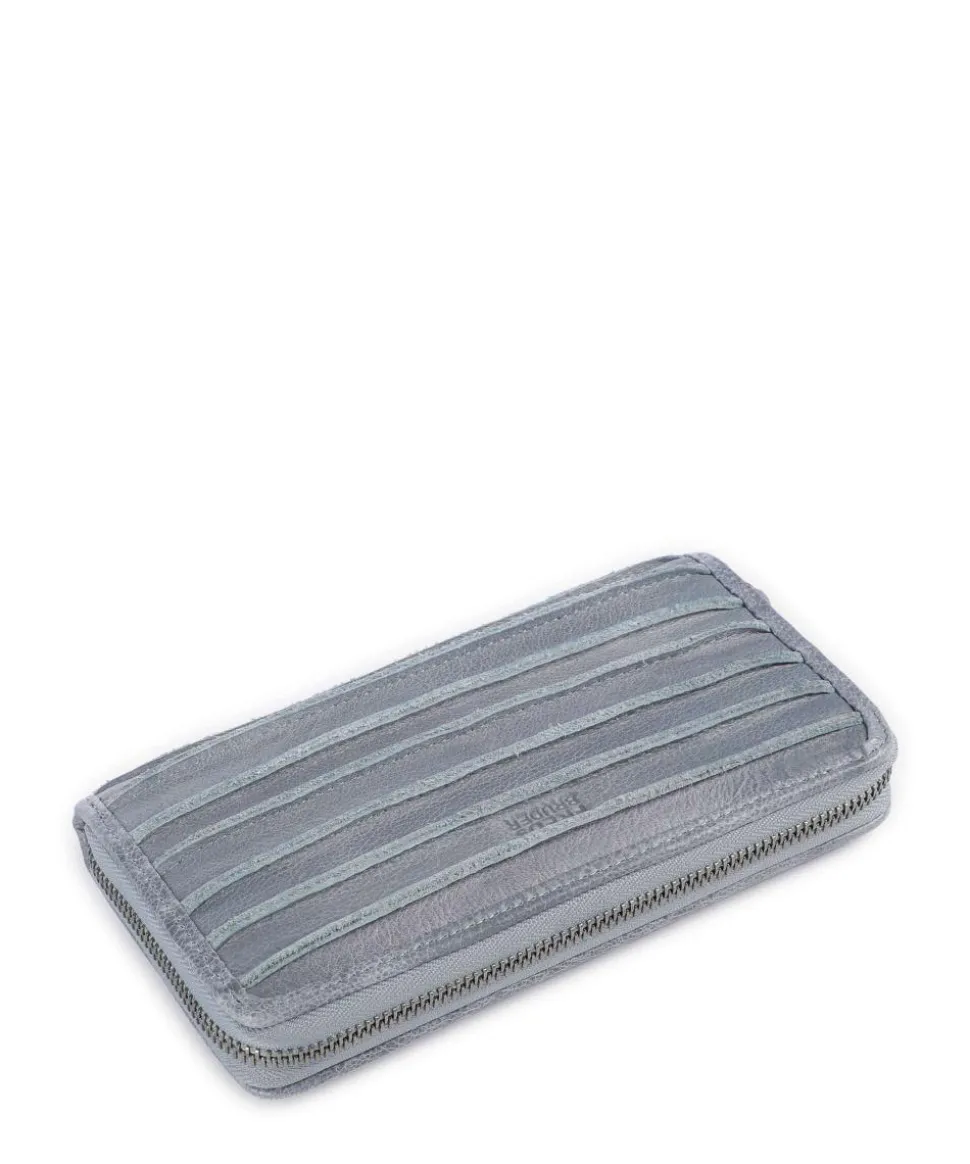 Riffel Big Total Geldbörse genarbtes Rindsleder blaugrau