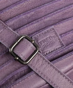 Riffellinchen Umhängetasche genarbtes Rindsleder lavendel