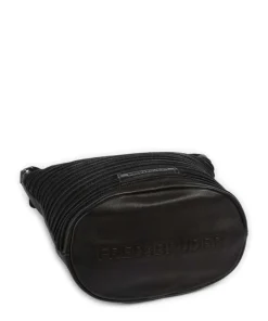 Riffellinchen Umhängetasche genarbtes Rindsleder schwarz