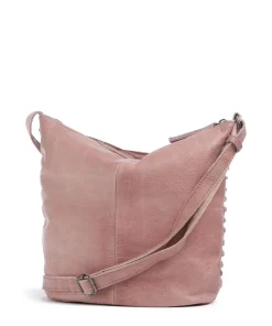 Riffellinchen Umhängetasche genarbtes Rindsleder rosa