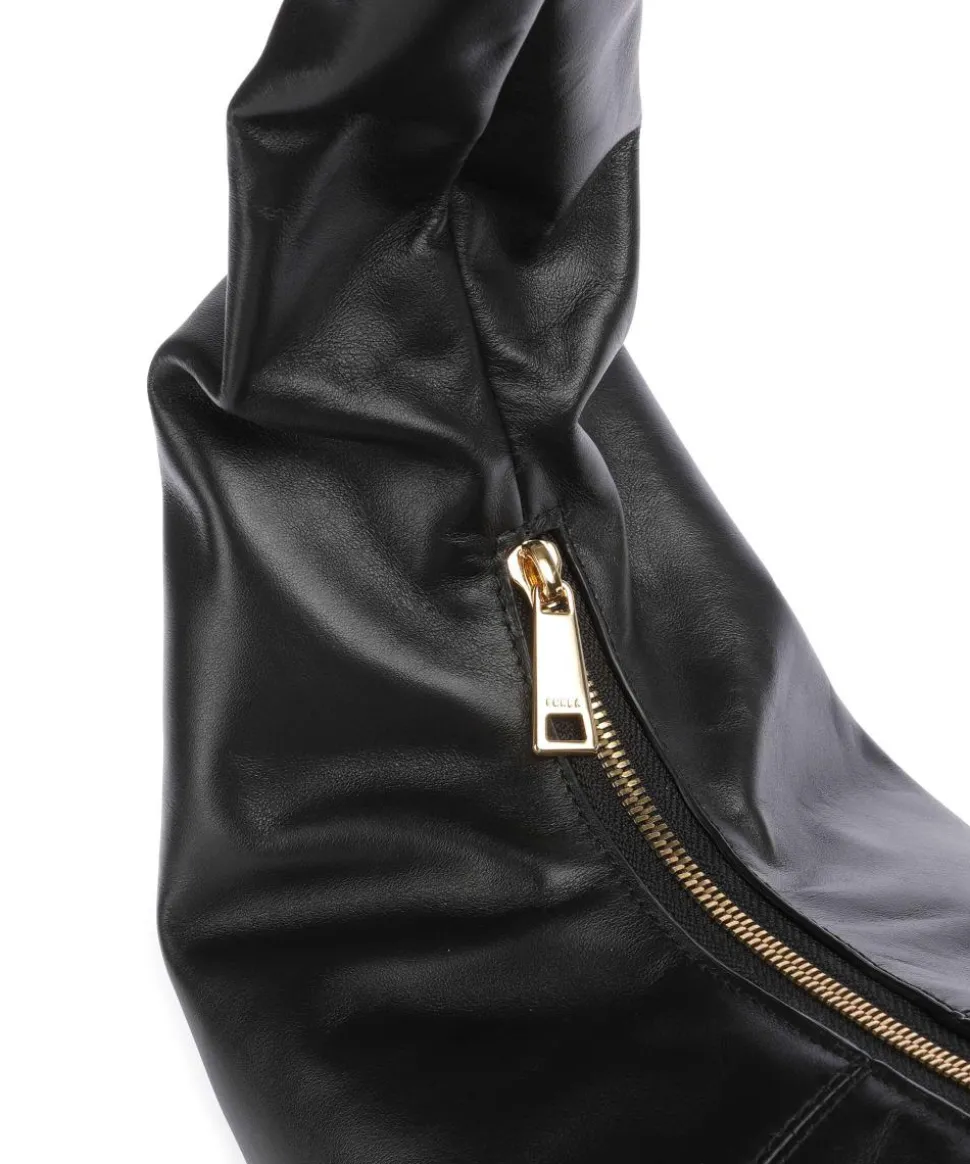 Ring S Beuteltasche fein genarbtes Leder schwarz