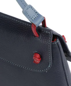 Rio Umhängetasche genarbtes Leder dunkelblau