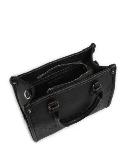 Rised Re Handtasche Lederimitat schwarz