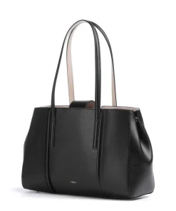 Riva L Shopper genarbtes Leder schwarz