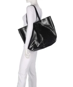 Rive Paper Touch Crinkle L Shopper Nappa Kalbsleder schwarz