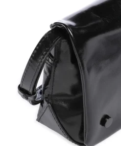 Rive Paper Touch Crinkle S Umhängetasche fein genarbtes Leder schwarz