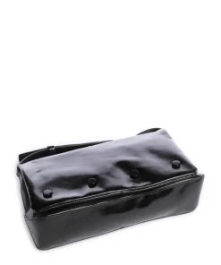 Rive Paper Touch Crinkle S Umhängetasche fein genarbtes Leder schwarz