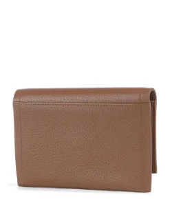 Robin Geldbörse genarbtes Leder braun