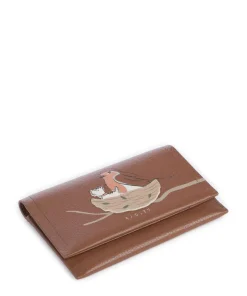 Robin Geldbörse genarbtes Leder braun