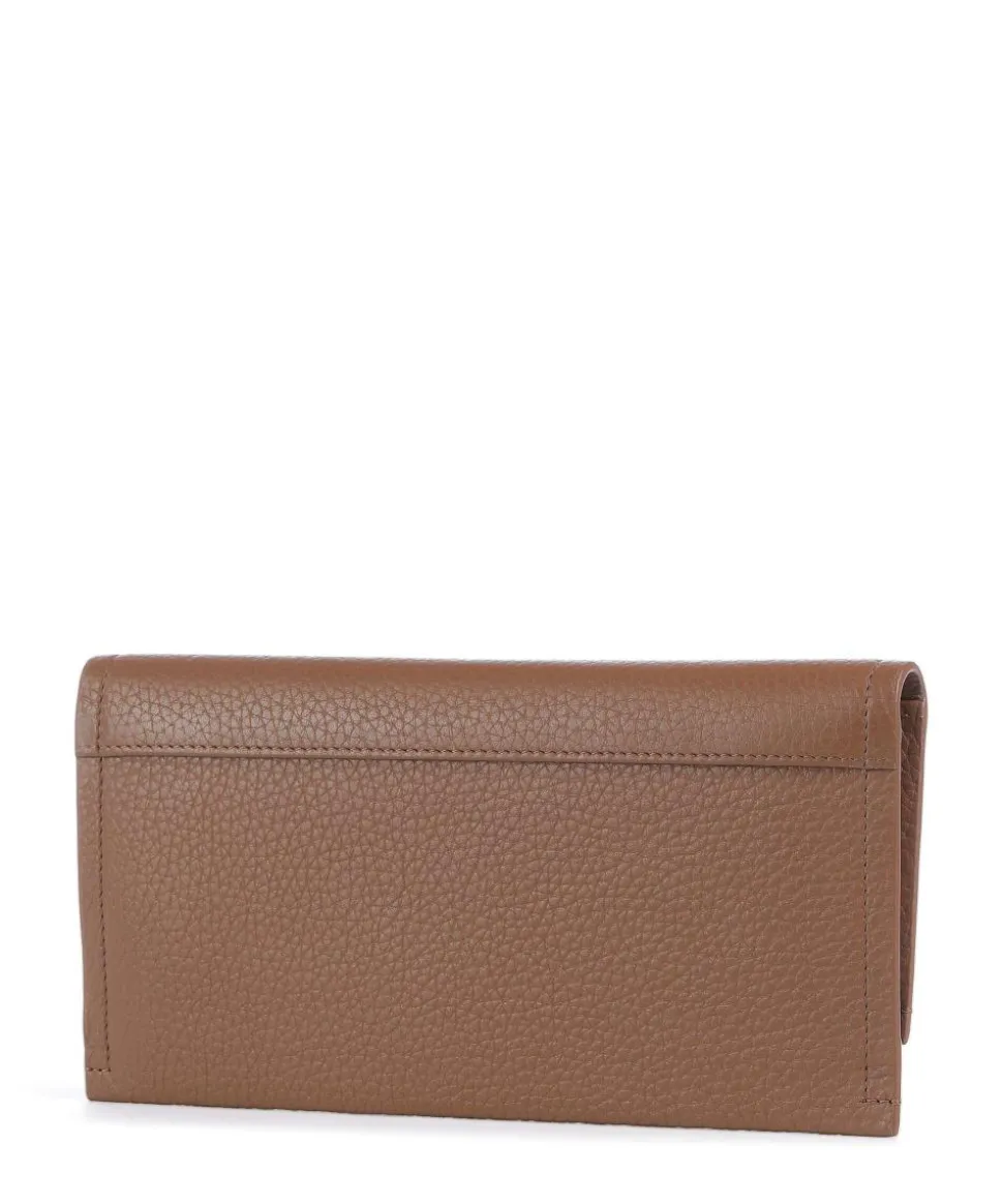 Robin Geldbörse genarbtes Leder braun