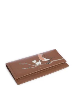 Robin Geldbörse genarbtes Leder braun