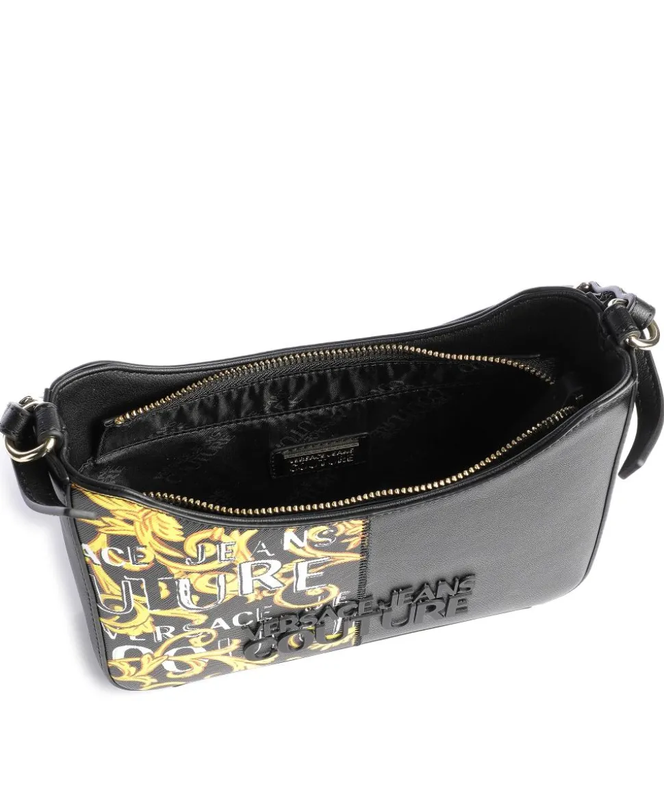 Rock Cut Schultertasche Lederimitat schwarz