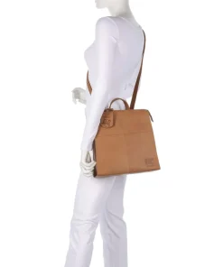 Rogue Robyn Rucksack-Tasche fein genarbtes Leder cognac