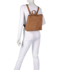 Rogue Robyn Rucksack-Tasche fein genarbtes Leder cognac