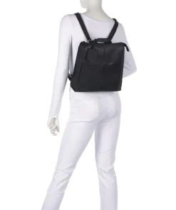 Rogue Robyn Rucksack-Tasche fein genarbtes Leder schwarz