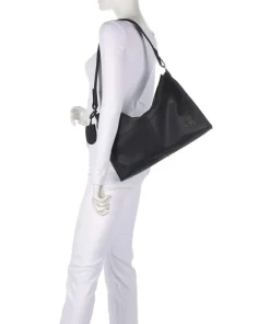 Rogue Robyn Schultertasche fein genarbtes Leder schwarz