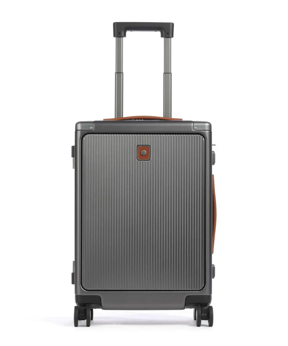 4-Rollen Trolley silber 55 cm