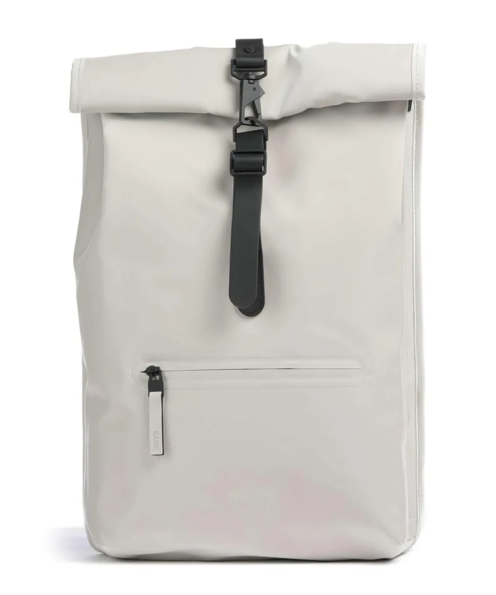 Rolltop Rucksack Polyurethane, Polyester hellgrau