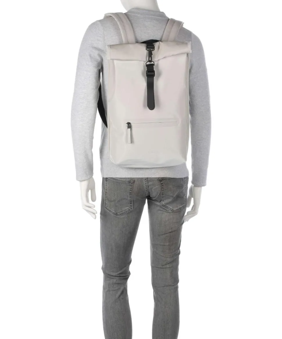 Rolltop Rucksack Polyurethane, Polyester hellgrau