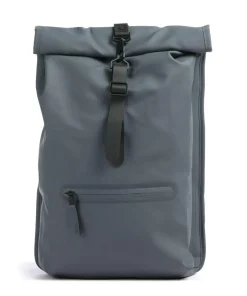 Rolltop Rucksack Polyurethane, Polyester blaugrau