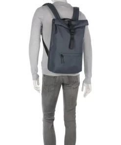 Rolltop Rucksack Polyurethane, Polyester blaugrau