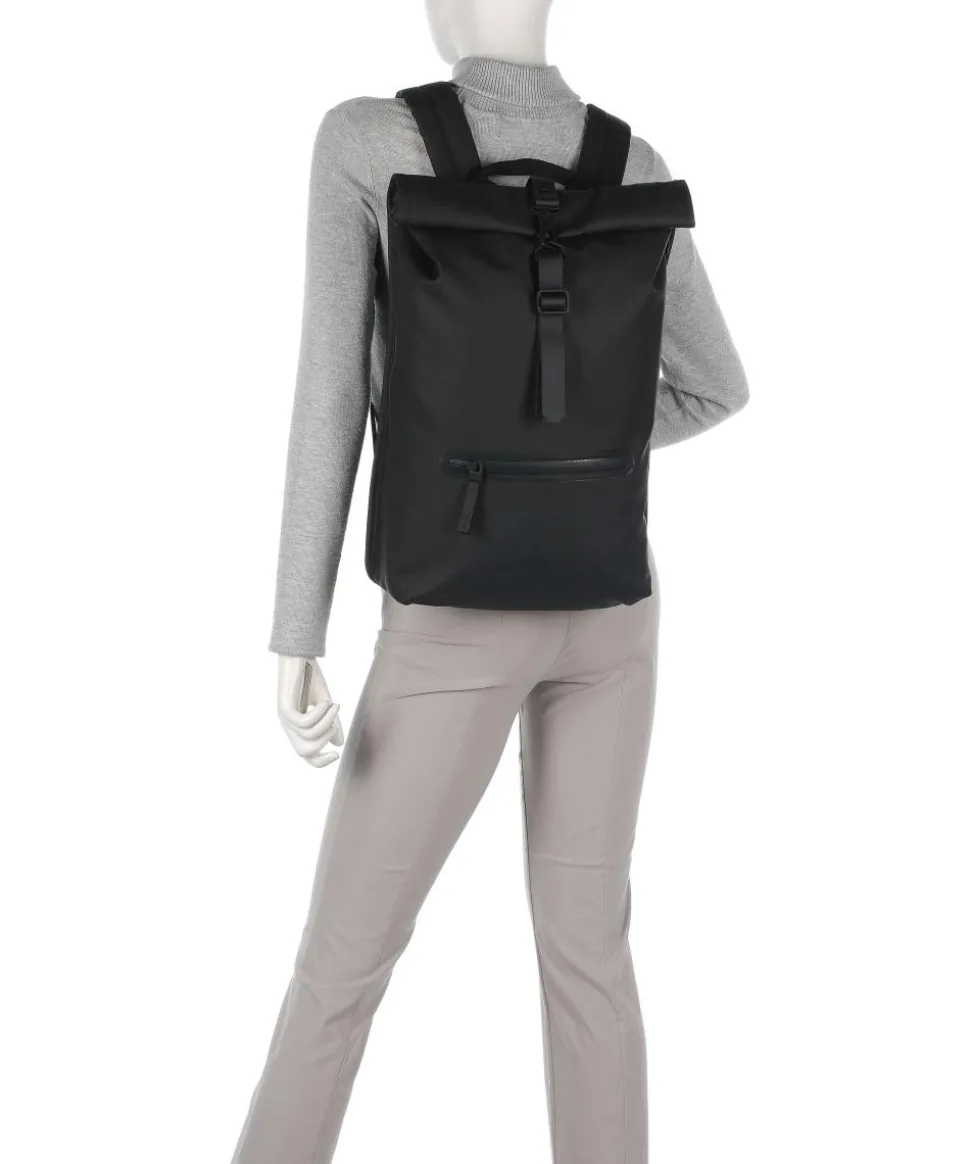 Rolltop Rucksack Polyurethane, Polyester schwarz