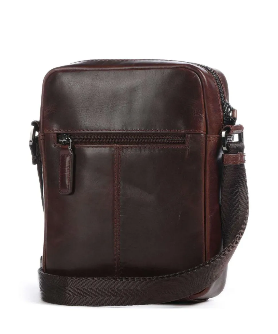 Romano Umhängetasche fein genarbtes Rindsleder dunkelbraun