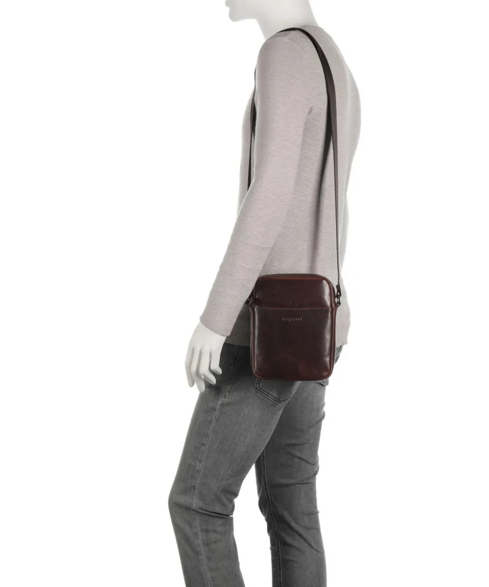 Romano Umhängetasche fein genarbtes Rindsleder dunkelbraun
